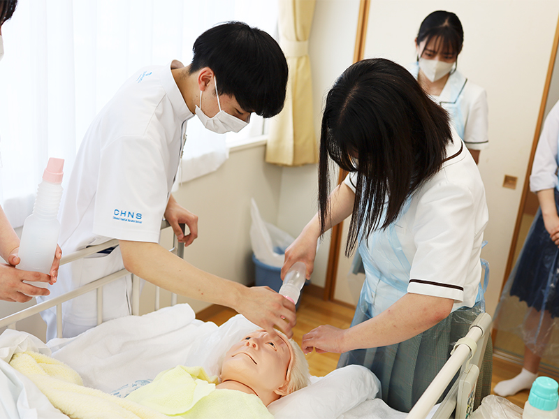 在宅シャンプー体験の様子